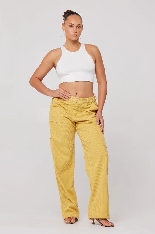 Elsa Cargo Pant in Mustard