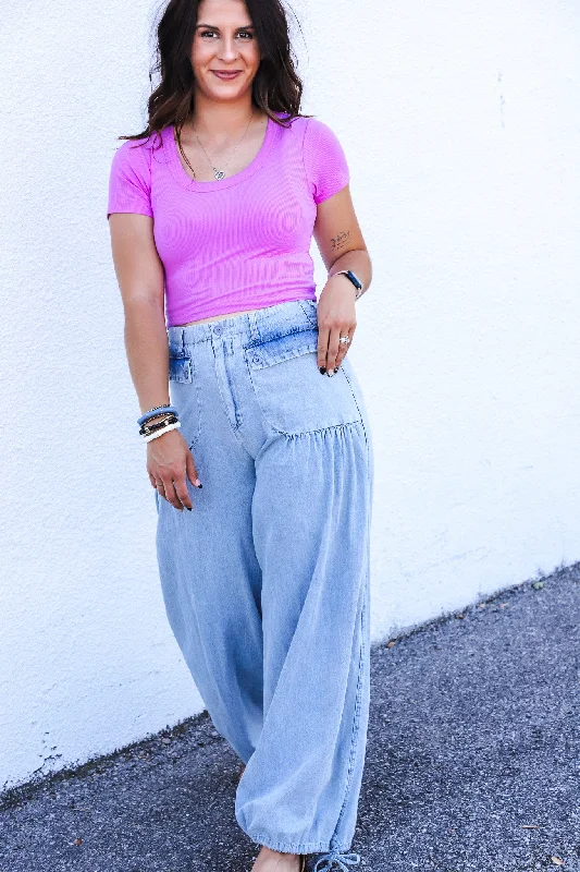 Josie Denim Wide Leg Pants