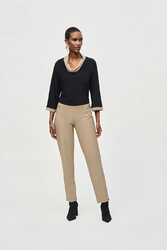 Lux Twill Slim-Fit Pull-On Pants