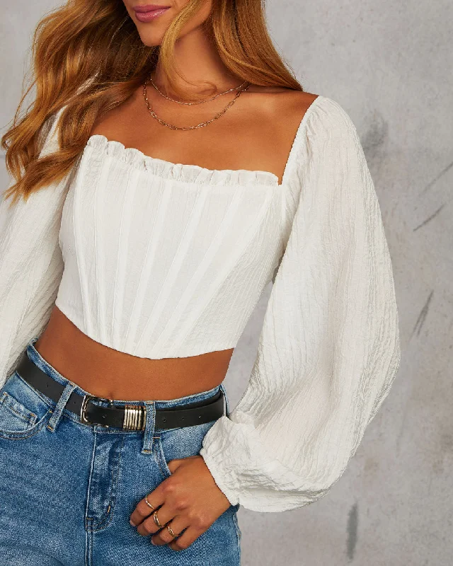 Melinda Puff Sleeve Corset Top