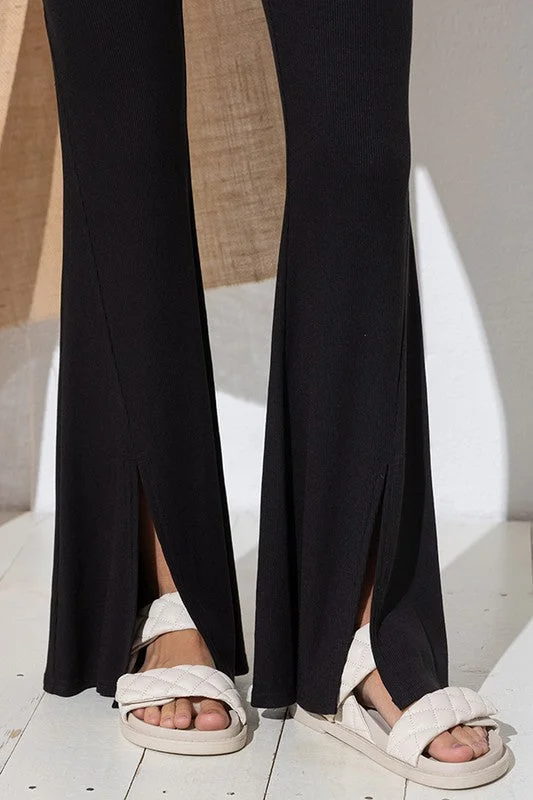 Ribbed Flare Pants