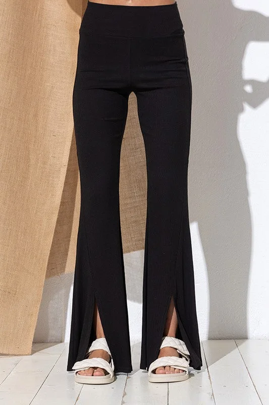 Ribbed Flare Pants