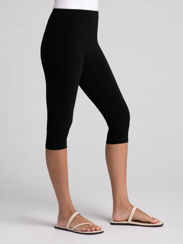 Nu Yoke Legging Capri, Black