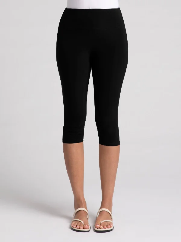 Nu Yoke Legging Capri, Black