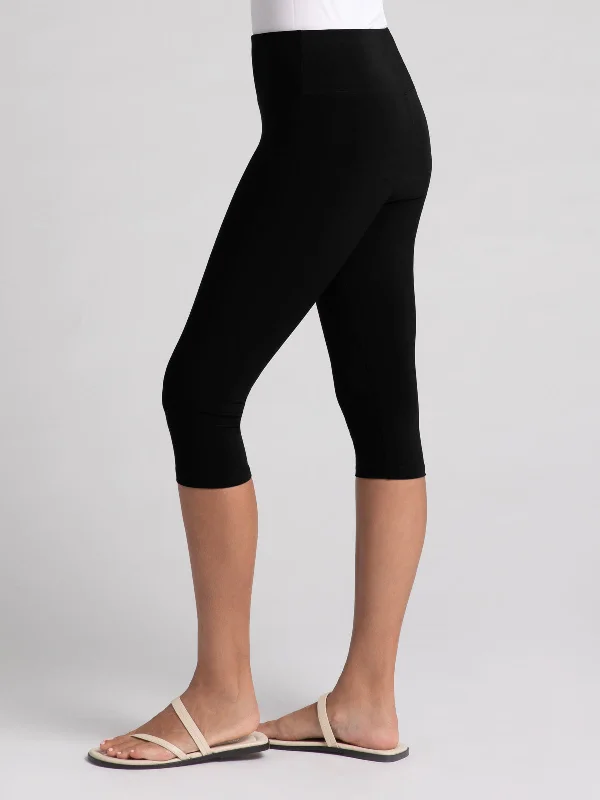 Nu Yoke Legging Capri, Black