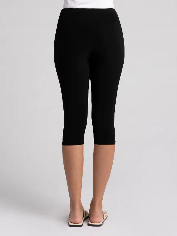 Nu Yoke Legging Capri, Black