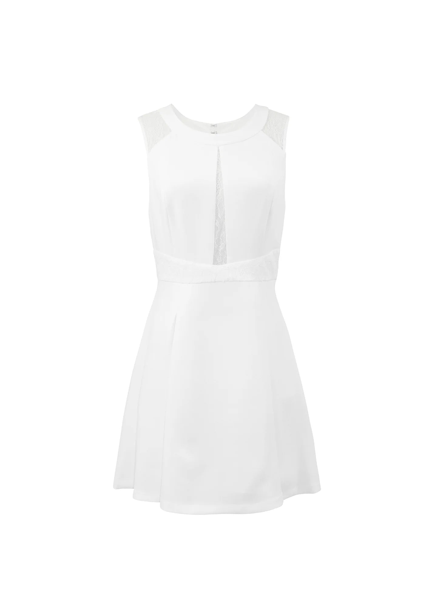 WHITE MINI DRESS Elegant Floral-Print Mini Dress