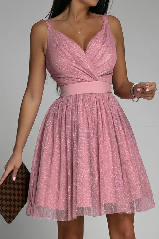 Keep It Fancy Tulle Party Event Mini Dress Cozy Long Sleeve Mini Dress