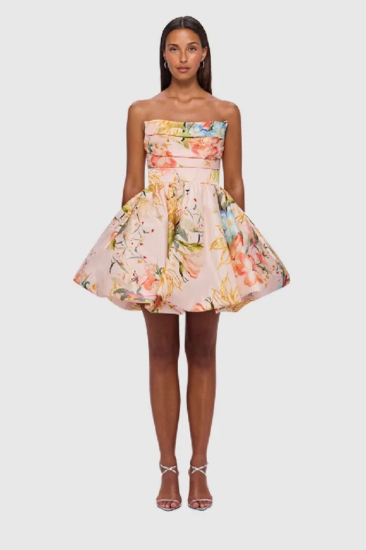 Leo Lin Katy Bustier Mini Dress - Opulent Print in Blush Trendy Wraparound Mini Dress Leo Lin Katy Bustier Mini Dress - Opulent Print in Blush Trendy Wraparound Mini Dress