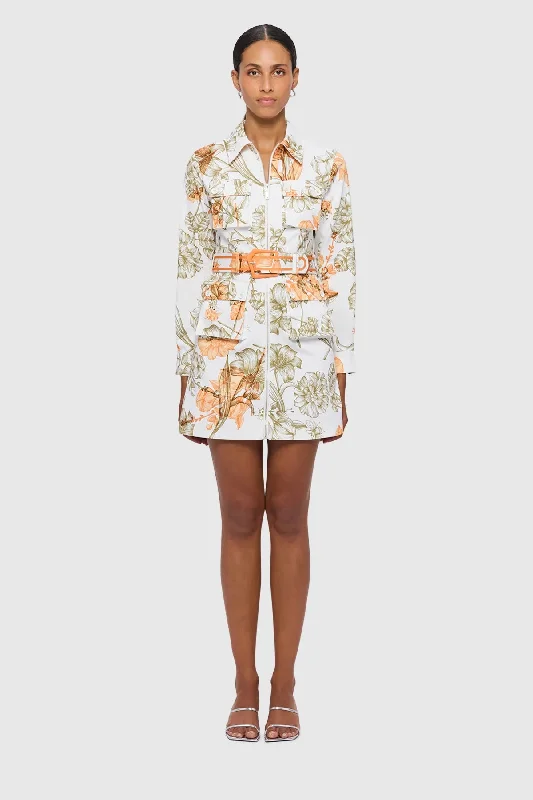 Leo Lin Millie Pocket Shirt Mini Dress - Kumquats Stylish Short Sleeve Mini Dress