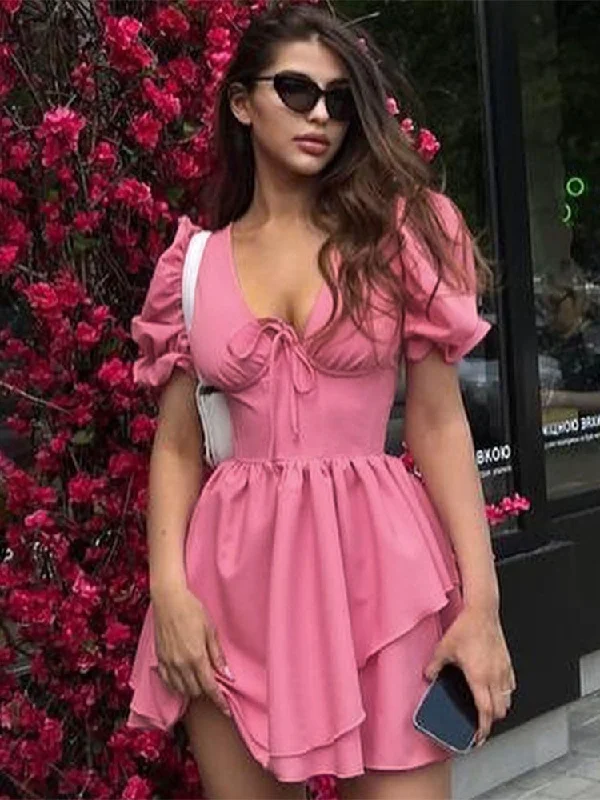 Lizakosht Deep V Neck Mini Dress For Women Lace Up Slim Sexy Dresses Femme Street Fashion Casual Princess Dress Girl Party Clothing Fashionable Summer Mini Dress Lizakosht Deep V Neck Mini Dress For Women Lace Up Slim Sexy Dresses Femme Street Fashion Casual Princess Dress Girl Party Clothing Fashionable Summer Mini Dress