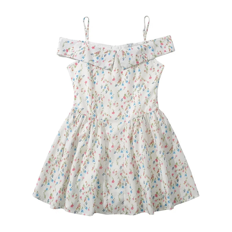 LIZAKOSHT - Elegant Women Sweet Floral Print Sexy Off Shoulder Dress Low Waist Summer Ladies Party Mini Dresses Stylish Floral Print Mini Dress LIZAKOSHT - Elegant Women Sweet Floral Print Sexy Off Shoulder Dress Low Waist Summer Ladies Party Mini Dresses Stylish Floral Print Mini Dress