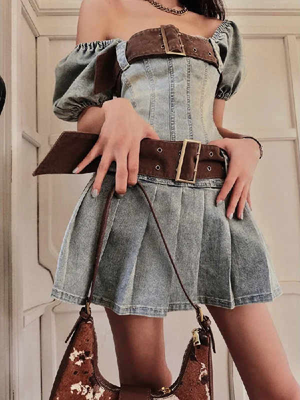 Lizakosht Sexy Y2k Dress Denim Women Streetwear Chic Bodycon Summer Mini Dresses Pleated Square Collar Puff Sleeve Party Robe Fashionable Denim Mini Dress Lizakosht Sexy Y2k Dress Denim Women Streetwear Chic Bodycon Summer Mini Dresses Pleated Square Collar Puff Sleeve Party Robe Fashionable Denim Mini Dress