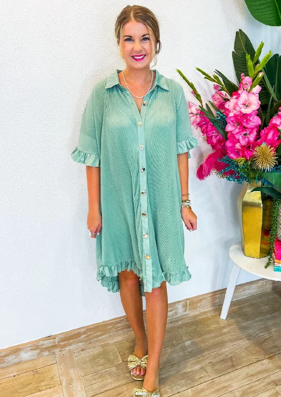 Love and Happiness Mini Dress - Sage Stylish Floral Print Mini Dress