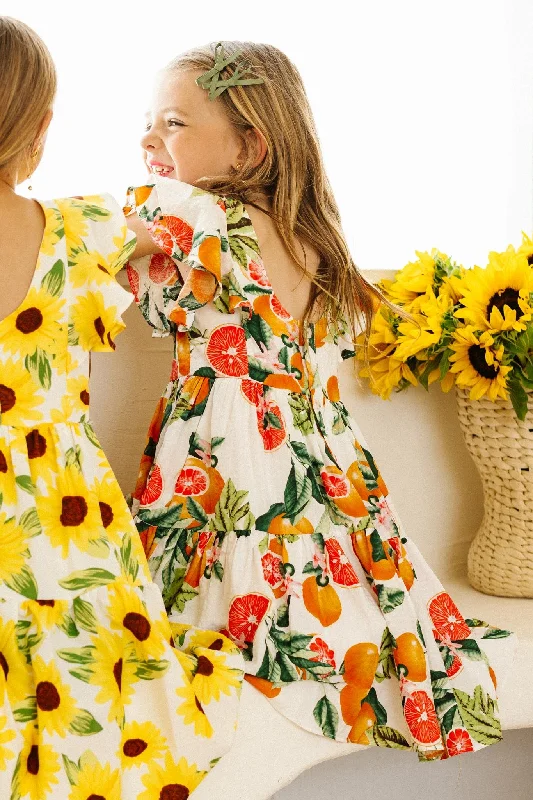 Mini Trixie Dress in Citrus - FINAL SALE Cozy Long Sleeve Mini Dress
