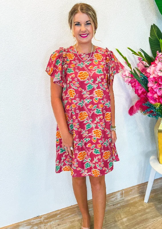 Set You Free Mini Dress - Magenta Stylish Sweetheart Mini Dress