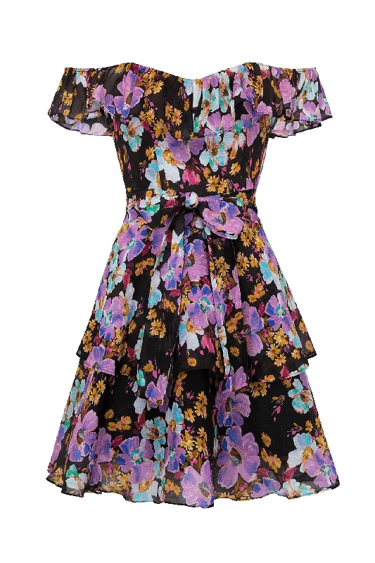 Talulah Evolet Mini Dress - Print Comfortable Shift Mini Dress
