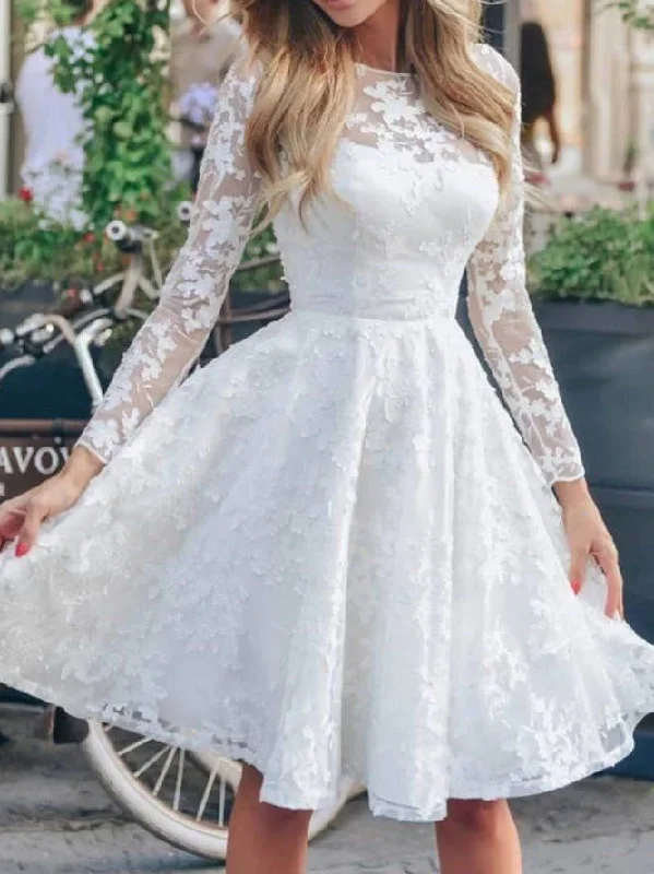 Women's Dresses Lace Long Sleeve Mini Dress Trendy Camisole Mini Dress